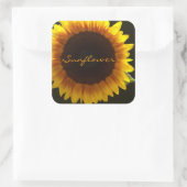 Leuchtende Sonnenblume Quadratischer Aufkleber (Tasche)