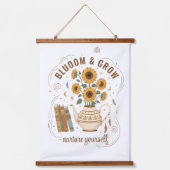 Leuchtende Sonnenblumen Blumen Wandteppich (Vorderseite)