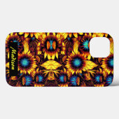 Leuchtende Sonnenblumen Case-Mate iPhone Hülle (Rückseite (Horizontal))