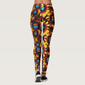 Leuchtende Sonnenblumen Leggings (Rückseite)
