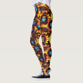 Leuchtende Sonnenblumen Leggings (Links)