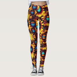 Leuchtende Sonnenblumen Leggings