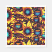 Leuchtende Sonnenblumen Serviette (Vorderseite)
