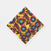 Leuchtende Sonnenblumen Serviette (Ecke)