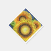 Leuchtende Sonnenblumen-Servietten  Serviette (Ecke)