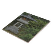Leuchtende Steinlaterne im Japanischen Garten Fliese (Seite)