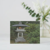 Leuchtende Steinlaterne im Japanischen Garten Postkarte (Stehend Vorderseite)