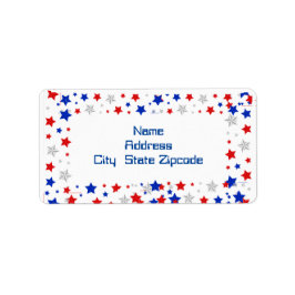 Leuchtende Sterne Adressaufkleber