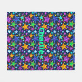 Leuchtende Sternmuster-Kinderausstattung Fleecedecke (Vorderseite (Horizontal))