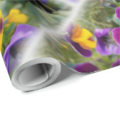 leuchtende Stiefmütterchen Geschenkpapier (Rolleneckpunkt)