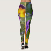 leuchtende Stiefmütterchen Leggings (Rückseite)