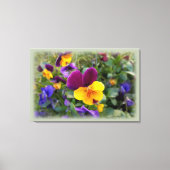 leuchtende Stiefmütterchen Leinwanddruck (Vorderseite)