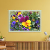 leuchtende Stiefmütterchen Leinwanddruck (Insitu (Wohnzimmer))