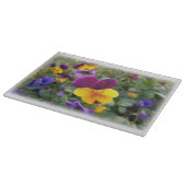 leuchtende Stiefmütterchen Schneidebrett (Ecke)
