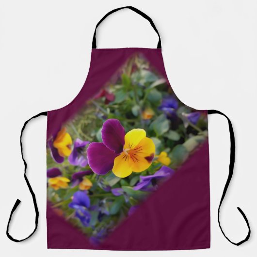 leuchtende Stiefmütterchen Schürze (Vorderseite)