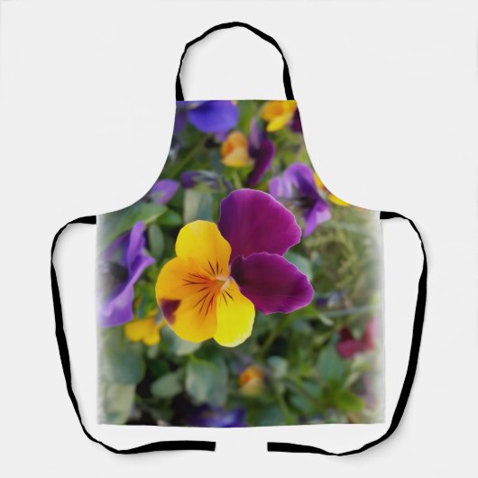 leuchtende Stiefmütterchen Schürze (Vorderseite)