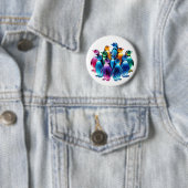 Leuchtende süße Pinguine Button (Beispiel)