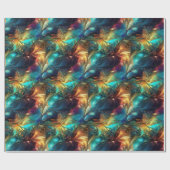 Leuchtende Threads: 3D-Lichtwovendesign Geschenkpapier (Flach)