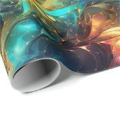 Leuchtende Threads: 3D-Lichtwovendesign Geschenkpapier (Rolleneckpunkt)