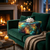 Leuchtende Threads: 3D-Lichtwovendesign Geschenkpapier Set