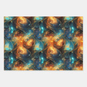 Leuchtende Threads: 3D-Lichtwovendesign Geschenkpapier Set (Vorderseite 2)