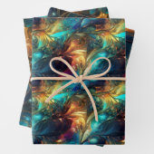 Leuchtende Threads: 3D-Lichtwovendesign Geschenkpapier Set (Beispiel)