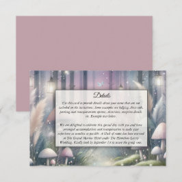 Leuchtende Träume verzauberter Wald Begleitkarte