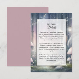 Leuchtende Träume verzauberter Wald Begleitkarte