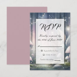 Leuchtende Träume verzauberter Wald RSVP Karte