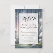 Leuchtende Träume verzauberter Wald RSVP Karte (Vorderseite)