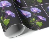 Leuchtende Trichterwindenblüten Geschenkpapier (Rolleneckpunkt)