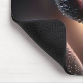 Leuchtende Tulip mit Regentropfen Mousepad (Ecke)