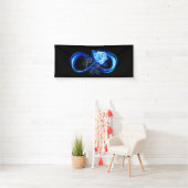 Leuchtende Unendlichkeit mit blauer Rose Banner (Insitu)