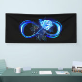 Leuchtende Unendlichkeit mit blauer Rose Banner (Messe)
