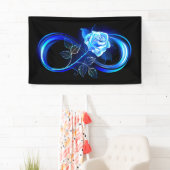 Leuchtende Unendlichkeit mit blauer Rose Banner (Insitu)