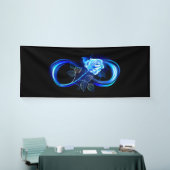 Leuchtende Unendlichkeit mit blauer Rose Banner (Messeveranstaltung)