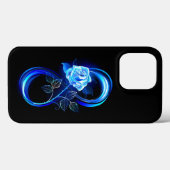 Leuchtende Unendlichkeit mit blauer Rose Case-Mate iPhone Hülle (Rückseite (Horizontal))