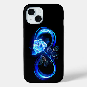 Leuchtende Unendlichkeit mit blauer Rose Case-Mate iPhone Hülle
