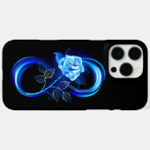 Leuchtende Unendlichkeit mit blauer Rose Case-Mate iPhone Hülle (Rückseite (Horizontal))