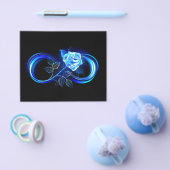 Leuchtende Unendlichkeit mit blauer Rose Flyer (Einzeln)