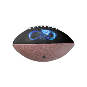 Leuchtende Unendlichkeit mit blauer Rose Football