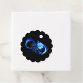 Leuchtende Unendlichkeit mit blauer Rose Geschenkanhänger (Beispiel)