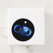 Leuchtende Unendlichkeit mit blauer Rose Geschenkanhänger (Beispiel)
