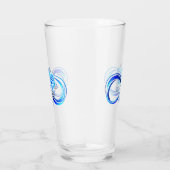 Leuchtende Unendlichkeit mit blauer Rose Glas (Rechts)