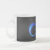 Leuchtende Unendlichkeit mit blauer Rose Mattglastasse (Links)