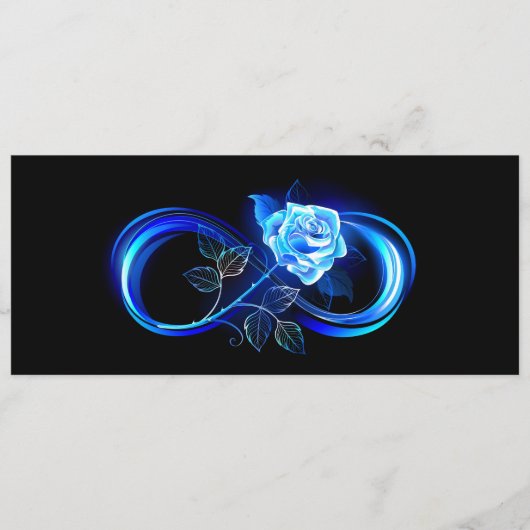 Leuchtende Unendlichkeit mit blauer Rose Programm (Vorderseite)