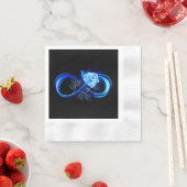 Leuchtende Unendlichkeit mit blauer Rose Serviette (Beispiel)