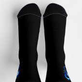 Leuchtende Unendlichkeit mit blauer Rose Socken (Oben)