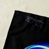 Leuchtende Unendlichkeit mit blauer Rose Strandtuch (Beispiel)