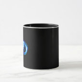 Leuchtende Unendlichkeit mit blauer Rose Tasse (Zentrum)